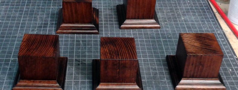 Some wooden bases from the workbench nr 8 variation