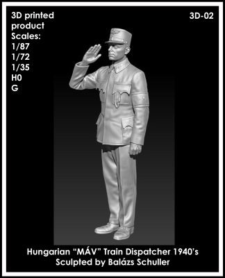 Hungarian "MÁV" Train dispatcher figure - 1/35